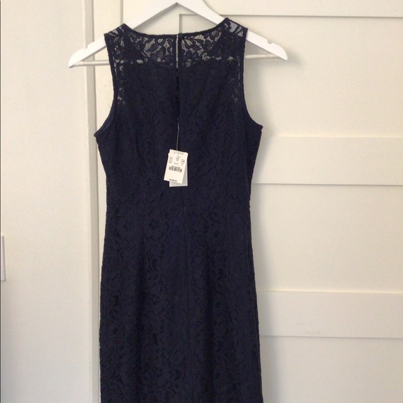 Jcrew Navy Lace Dress size 0 - Picture 2 of 4